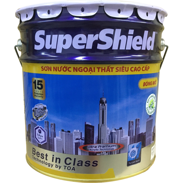 Sơn ngoại thất TOA Supershield bóng mờ - 15L